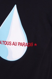 Черная футболка с принтом и вышивкой Ana 3.Paradis