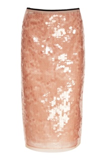 Розовая юбка с пайетками No21