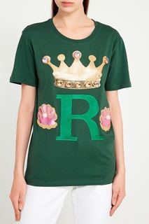 Зеленая футболка с короной Nil&Mon
