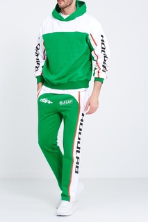 Зеленые спортивные брюки из хлопка Hoodlab