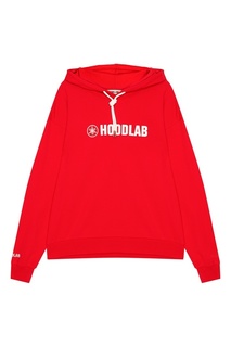 Красное худи из хлопка с логотипом Hoodlab