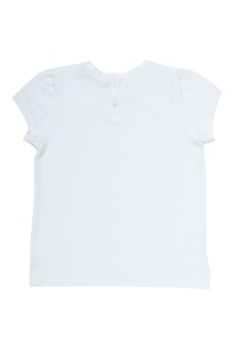 Белая футболка с шелкографичным принтом Bonpoint