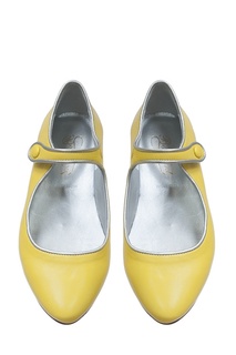 Кожаные желтые туфли BELINDA Bonpoint
