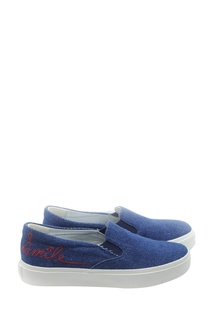 Слипоны PLAY из денима с вышивкой Bonpoint