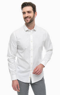 Хлопковая приталенная рубашка в горошек Dockers