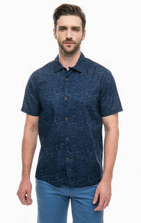 Синяя приталенная рубашка из хлопка Dockers