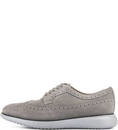 Замшевые ботинки с брогированием Geox