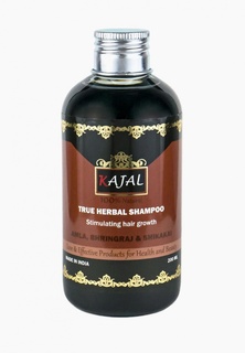 Шампунь Kajal стимулирующий рост волос, травяной  "Амла, Бринградж и Шикакай", 200 мл
