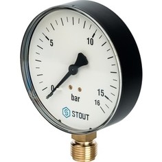Манометр STOUT радиальный Dn 100 мм 1/2 (SIM-0010-101615)