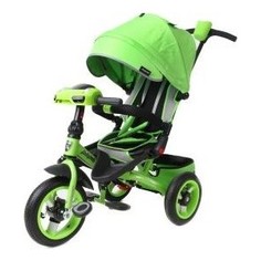 Велосипед 3-х колесный Moby Kids с разворотным сиденьем Leader 360° 12x10 AIR Car зеленый 641070