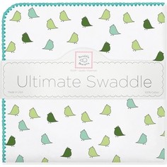 Фланелевая пеленка SwaddleDesigns для новорожденного TQ Lt. Chickies (SD-404TQ)