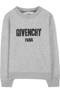 Хлопковый свитшот с логотипом бренда Givenchy