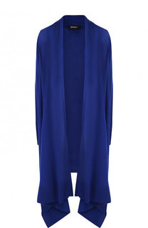 Однотонный кардиган из вискозы асимметричного кроя DKNY