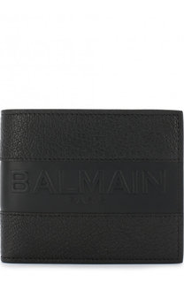 Кожаное портмоне с отделениями для кредитных карт и монет Balmain