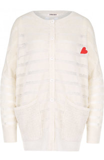 Удлиненный льняной кардиган с круглым вырезом 5PREVIEW