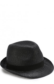 Плетеная шляпа-федора с лентой Emporio Armani