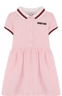 Хлопковое платье с контрастной отделкой Givenchy