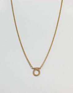 Золотистое ожерелье с подвеской в виде буквы омега Made - Золотой