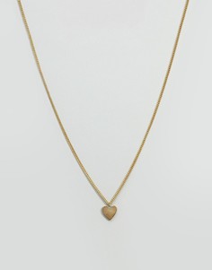 Золотистое ожерелье с подвеской-сердцем Made - Золотой