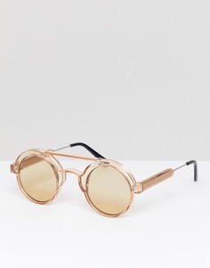 Светло-коричневые круглые солнцезащитные очки Spitfire - Коричневый