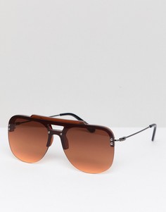 Коричневые солнцезащитные очки в стиле ретро Spitfire - Коричневый