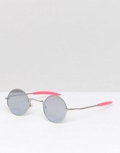 Круглые солнцезащитные очки с зеркальными стеклами Spitfire - Серебряный
