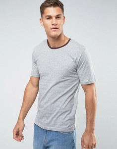Меланжевая футболка Troy - Серый