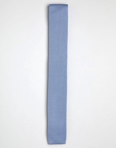 Пыльно-синий трикотажный галстук Gianni Feraud - Синий
