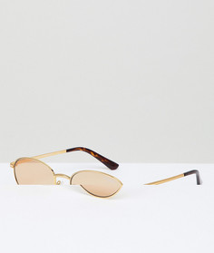 Круглые золотистые солнцезащитные очки Vogue Gigi Hadid - Золотой