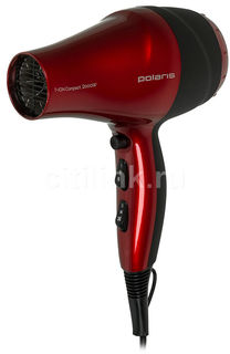 Фен POLARIS PHD 2077i, 2000Вт, красный и черный