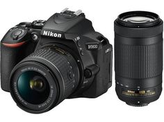 Зеркальный фотоаппарат NIKON D5600 kit ( 18-55 VR AF-P f/3.5-5.6G и 70-300 VR AF-P f/4.5-6.3G), черный