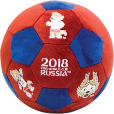 Мягкая игрушка FIFA -2018  Т11446 Мяч плюшевый с термопринтом (красно-синий)