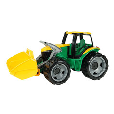 Машина Лена Трактор с грейдером и ковшом Yellow-Green 02057