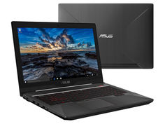 Ноутбук ASUS ROG FX503VD-E4234T 90NR0GN1-M04530 (Intel Core i5-7300HQ 2.5 GHz/8192Mb/1000Gb/No ODD/nVidia GeForce GTX 1050 2048Mb/Wi-Fi/Cam/15.6/1920x1080/Windows 10 64-bit)