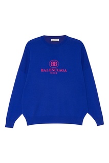 Шерстяной джемпер с вышитым логотипом Balenciaga