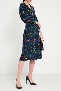 Шелковое платье-халат с ярким принтом Alexander Terekhov