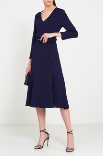 Темно-синее платье с поясом Alexander Terekhov