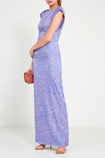 Шелковое платье-макси с принтом Alexander Terekhov