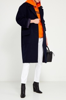 Темно-синее пальто из шерсти Artem Krivda