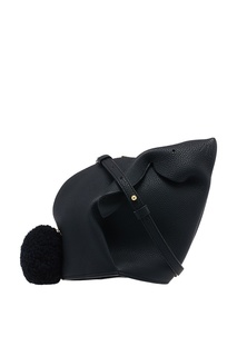 Черная кожаная мини-сумка Bunny Loewe