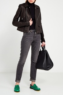 Зеленые лоферы из тисненой кожи Loewe