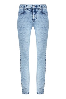 Голубые «вареные» джинсы-скинни Stella Mc Cartney