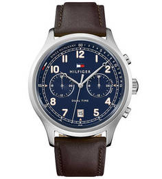 Кварцевые часы с циферблатом синего цвета Tommy Hilfiger