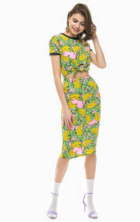 Разноцветное платье с короткими рукавами Juicy by Juicy Couture