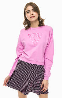 Хлопковый свитшот цвета фуксии Guess