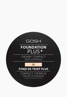 Тональное средство Gosh Gosh! компактная кремовая Foundation Plus, 9 г, 002 слоновая кость