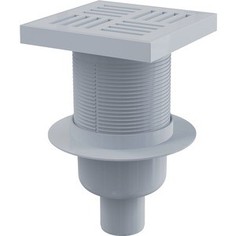 Душевой трап AlcaPlast 150х150/50, подводка - прямая, гидрозатвор - мокрый (APV6211)