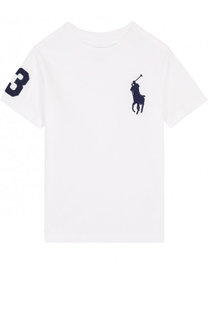Хлопковая футболка с вышивкой Ralph Lauren