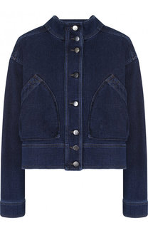 Джинсовая куртка свободного кроя с потертостями Valentino