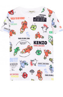 Хлопковая футболка с принтом Kenzo